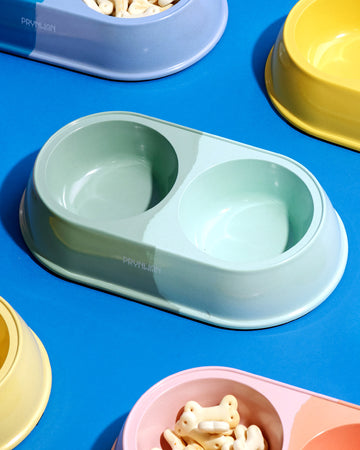 Two Tone Double Bamboo Bowl ชามอาหาร