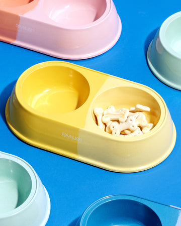 Two Tone Double Bamboo Bowl ชามอาหาร